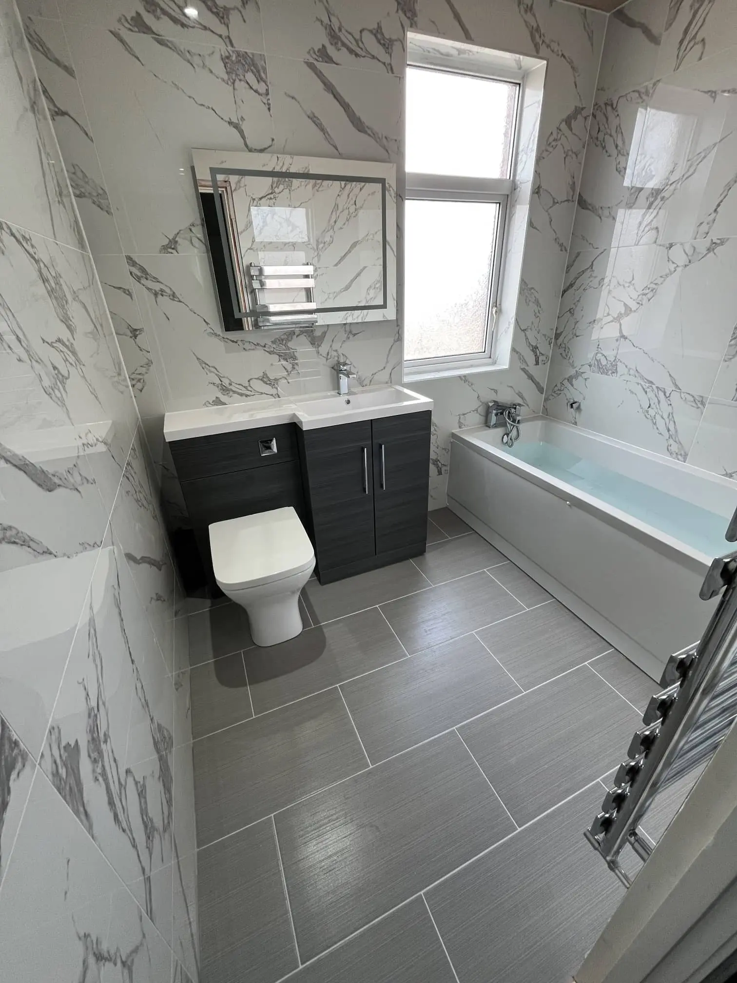 Modern bathroom installation completed in Bolton home